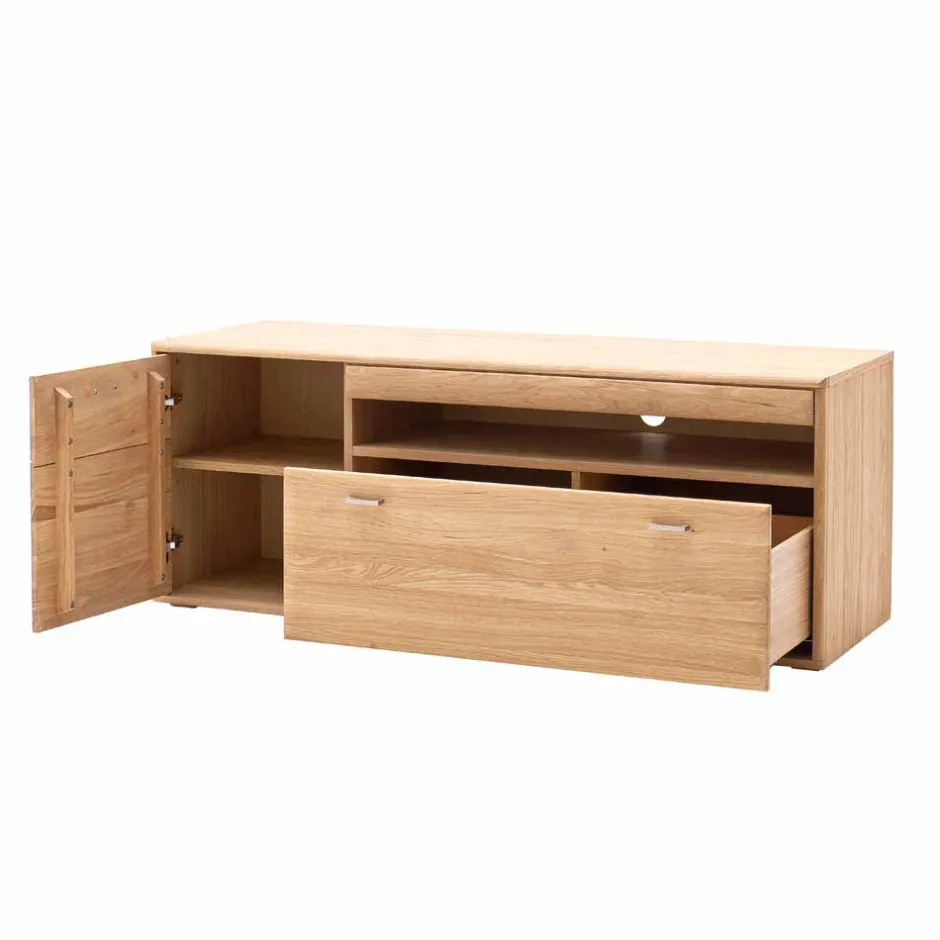 Zeitloses TV Element in Eiche Bianco - Vernella^Wohnen Discount