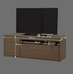 Zeitloses TV Element in Eiche Bianco - Vernella^Wohnen Discount