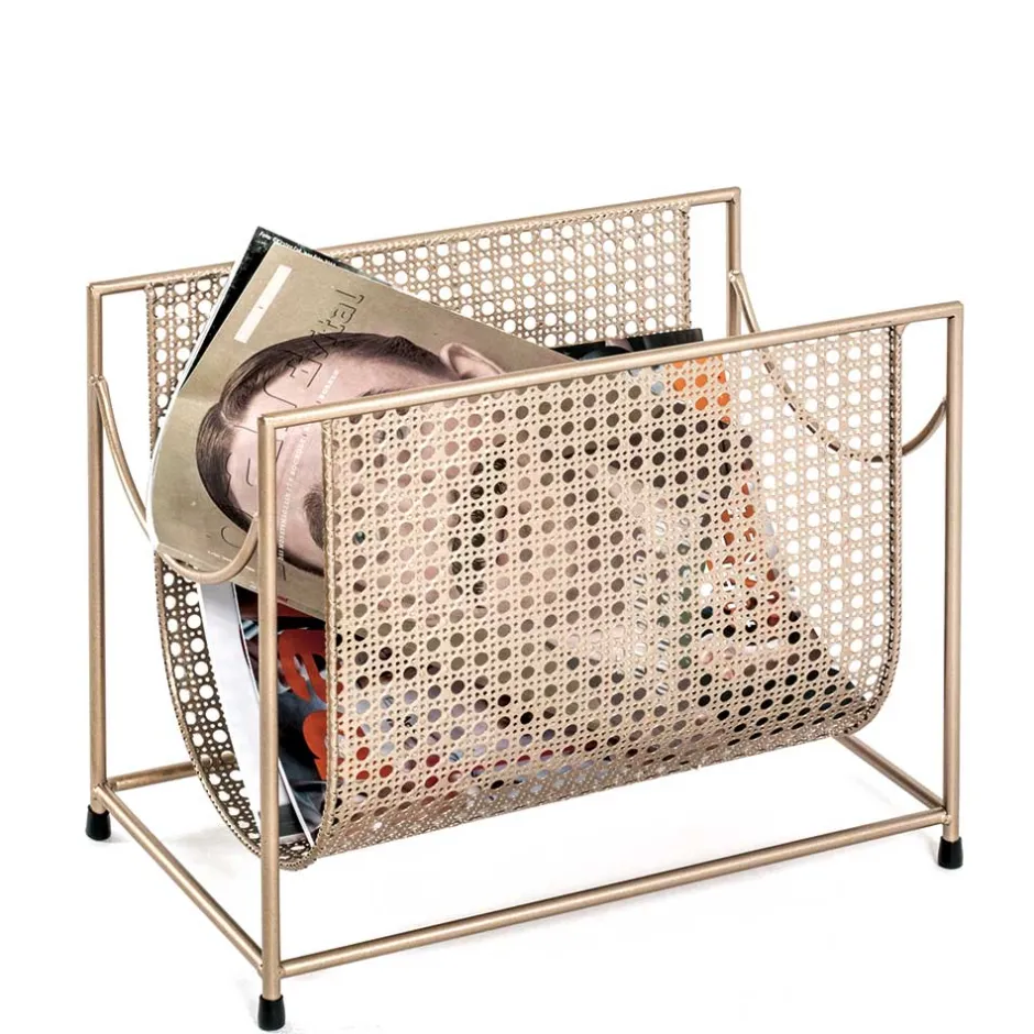Wohnen Zeitungsständer aus Stahl in Gold - Cinema