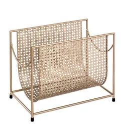 Wohnen Zeitungsständer aus Stahl in Gold - Cinema