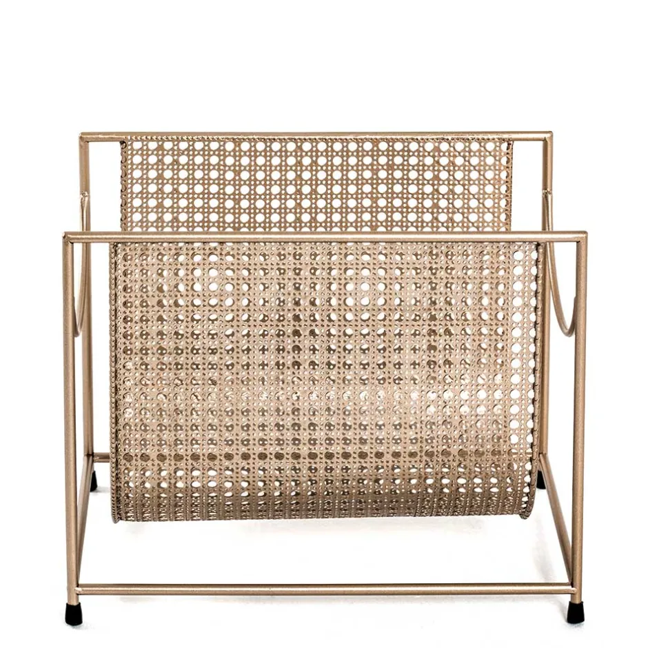 Wohnen Zeitungsständer aus Stahl in Gold - Cinema