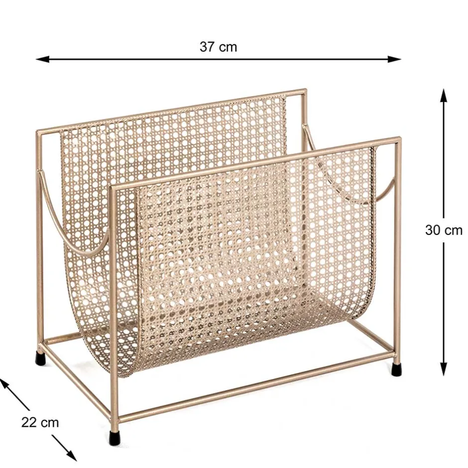 Wohnen Zeitungsständer aus Stahl in Gold - Cinema