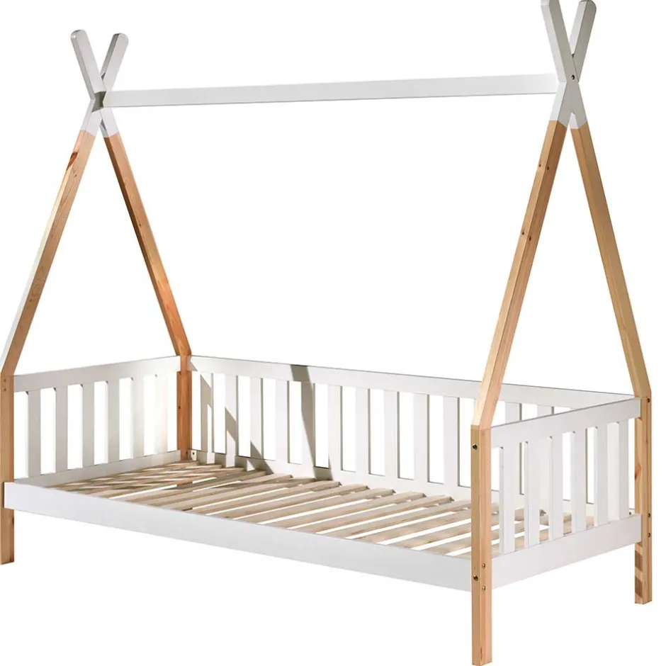 Zeltbett Kojenbett in Weiß & Kiefer - Mileno^Wohnen Hot