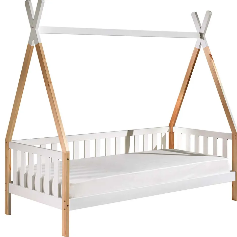 Zeltbett Kojenbett in Weiß & Kiefer - Mileno^Wohnen Hot