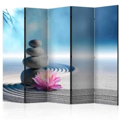 Wohnen Zen Foto Raumteiler Sand & Steine & Blüte - Baina