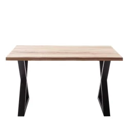 Zerreiche Tisch mit Naturkante und X-Füßen - Yelna^Wohnen Hot