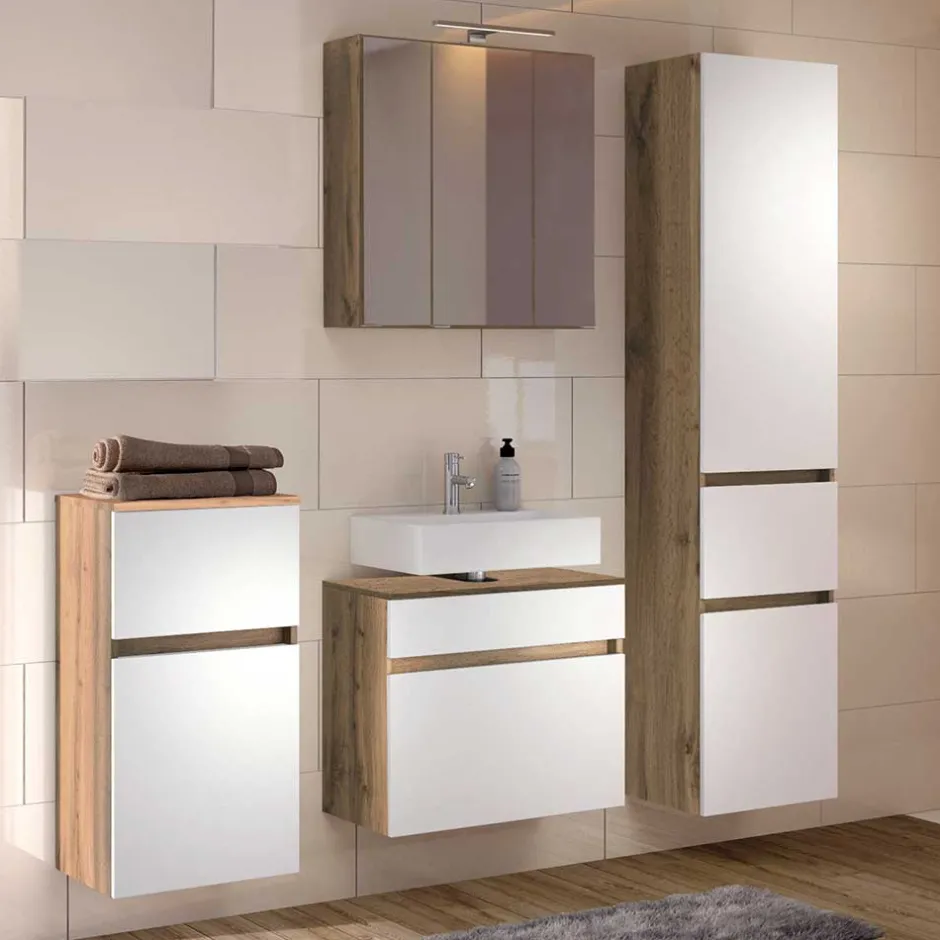 Zweifarbige Badmöbel Zusammenstellung - Maklesa (vierteilig)^Wohnen Online