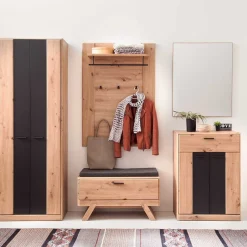 Wohnen Zweifarbige Flurmöbel im Set - Larinca (fünfteilig)