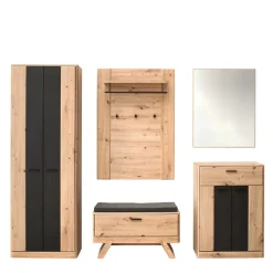 Wohnen Zweifarbige Flurmöbel im Set - Larinca (fünfteilig)