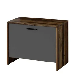 Wohnen Zweifarbige Garderobenbank in Altholz Optik - Oktaria