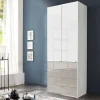 Wohnen Zweifarbige Kombi-Kleiderschrank 100 cm breit - Pascan