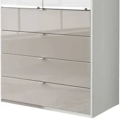 Wohnen Zweifarbige Kombi-Kleiderschrank 100 cm breit - Pascan