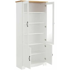 Wohnen Zweifarbige Landhaus Vitrine mit vier Türen - Ribeiro