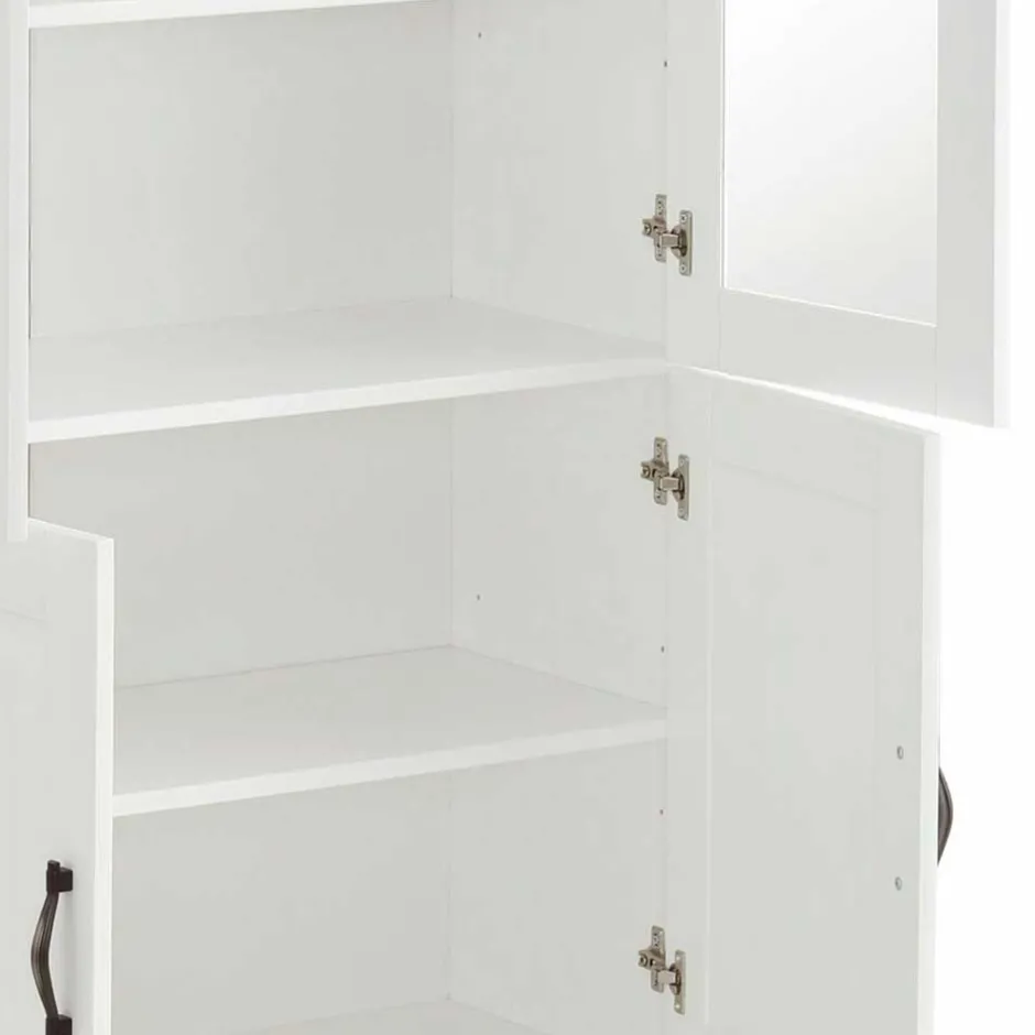 Wohnen Zweifarbige Landhaus Vitrine mit vier Türen - Ribeiro