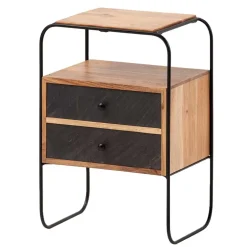 Zweifarbige Nachtkommode im Industrial Chic - Avalun^Wohnen New