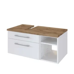 Wohnen Zweifarbiger Unterschrank für Waschbecken - Enwicos