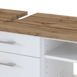 Wohnen Zweifarbiger Unterschrank für Waschbecken - Enwicos