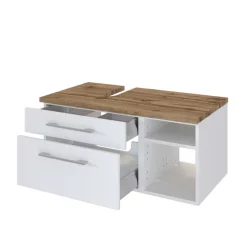 Wohnen Zweifarbiger Unterschrank für Waschbecken - Enwicos