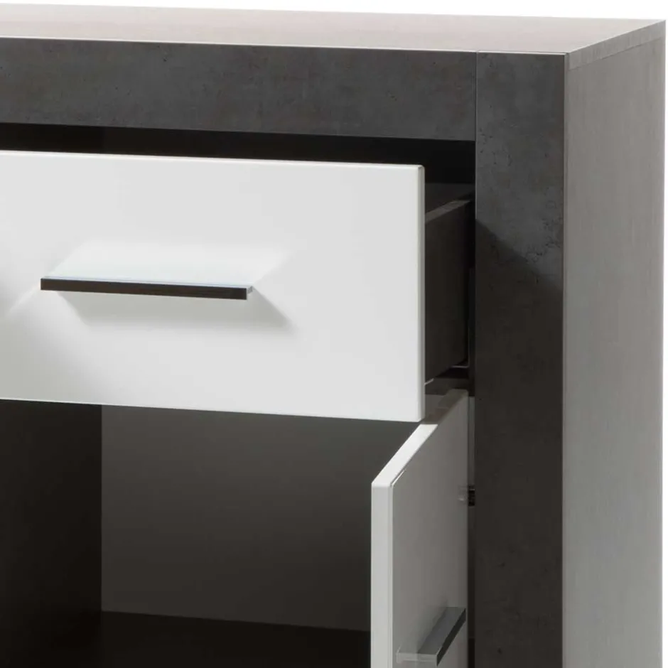 Zweifarbiges Design-Sideboard 97cm hoch - Istensa^Wohnen Best