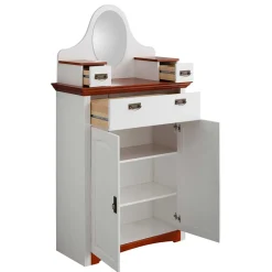 Zweifarbiges Landhaus Vertiko mit Spiegel - Beapta^Wohnen Outlet