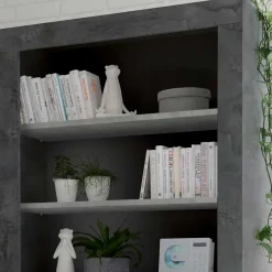 Zweifarbiges Standregal in Grau Dekor - Seciona^Wohnen