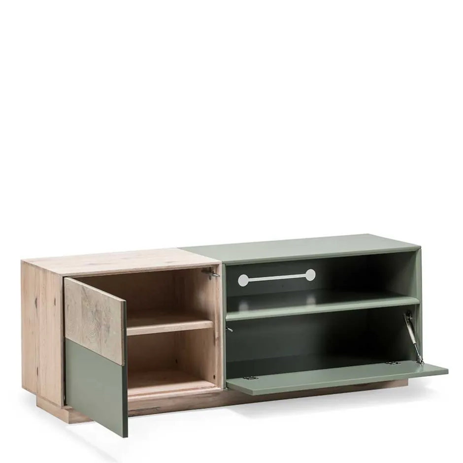 Zweifarbiges TV Board mit Gerätefach - Ajevos^Wohnen Clearance