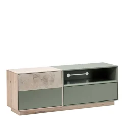 Zweifarbiges TV Board mit Gerätefach - Ajevos^Wohnen Clearance