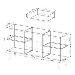 Zweifarbiges Wohnzimmer Möbel Set - Cablos (sechsteilig)^Wohnen Online