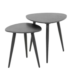 Zweisatz Beistelltisch mit Keramikplatte - Yaliaz (zweiteilig)^Wohnen