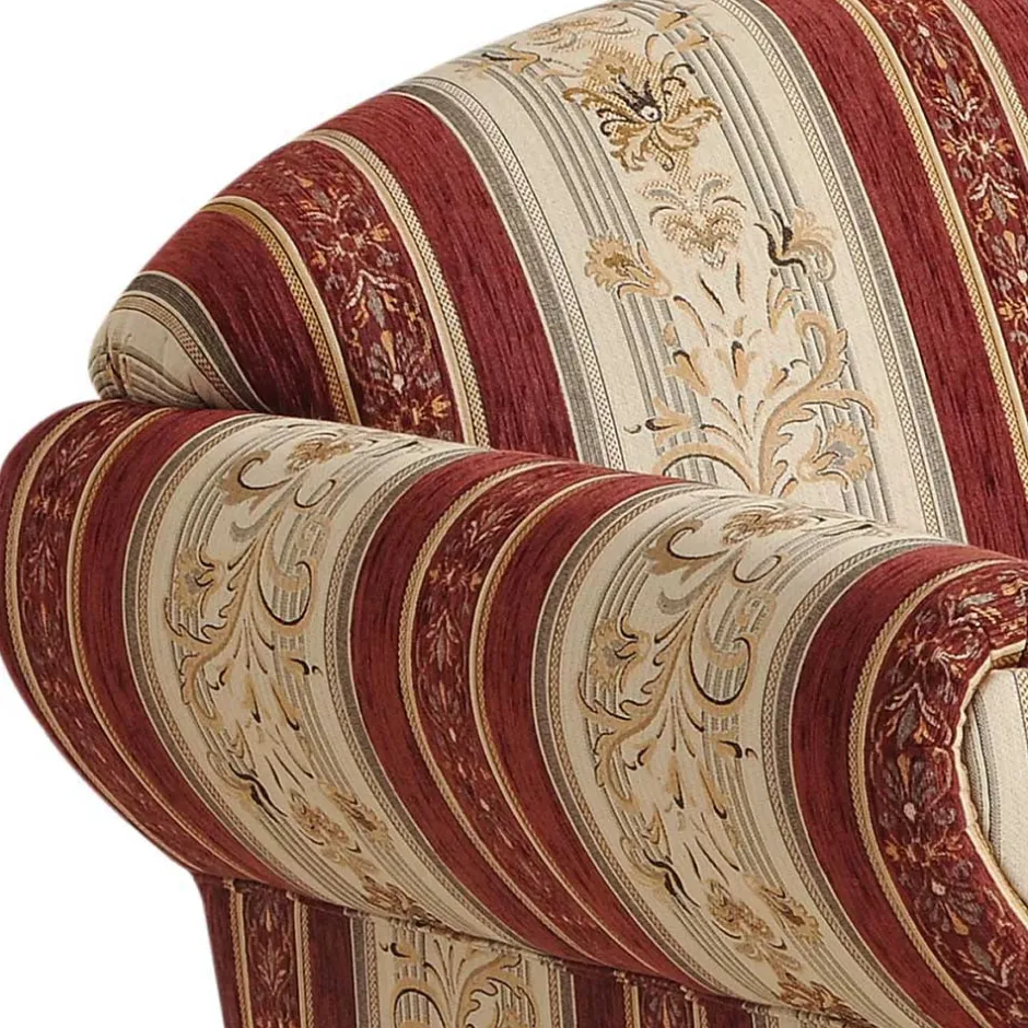 Zweisitzer Couch in Rot Braun Beige gestreift - Comi^Wohnen Online