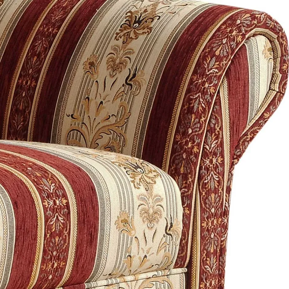 Zweisitzer Couch in Rot Braun Beige gestreift - Comi^Wohnen Online