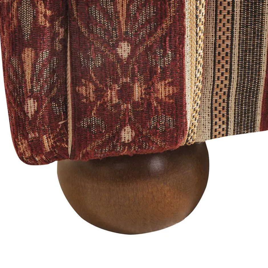 Zweisitzer Couch in Rot Braun Beige gestreift - Comi^Wohnen Online