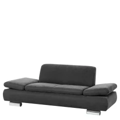 Wohnen Zweisitzer Sofa aus Velours Anthrazit - Venezia