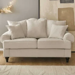 Zweisitzer Sofa in Beige & Dunkelbraun - Merandes^Wohnen Best