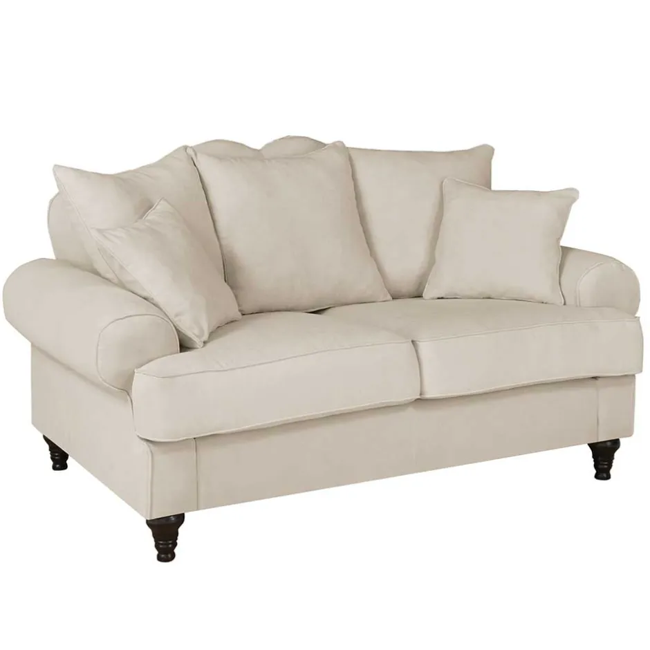 Zweisitzer Sofa in Beige & Dunkelbraun - Merandes^Wohnen Best