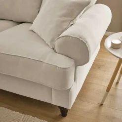 Zweisitzer Sofa in Beige & Dunkelbraun - Merandes^Wohnen Best