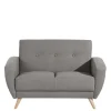 Zweisitzer Sofa in Grau Microfaser - Durencas^Wohnen Online