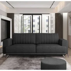 Wohnen Zweisitzer Wohnzimmercouch mit Bettfunktion - Auricos