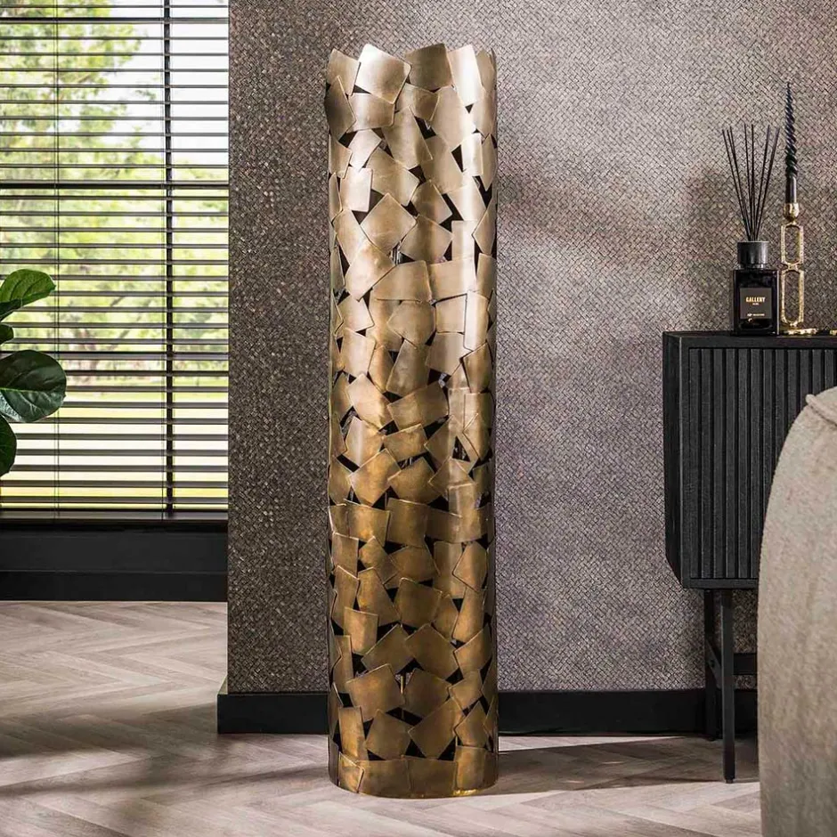 Wohnen Zylindrische Stehleuchte in Bronze Antik - Motar