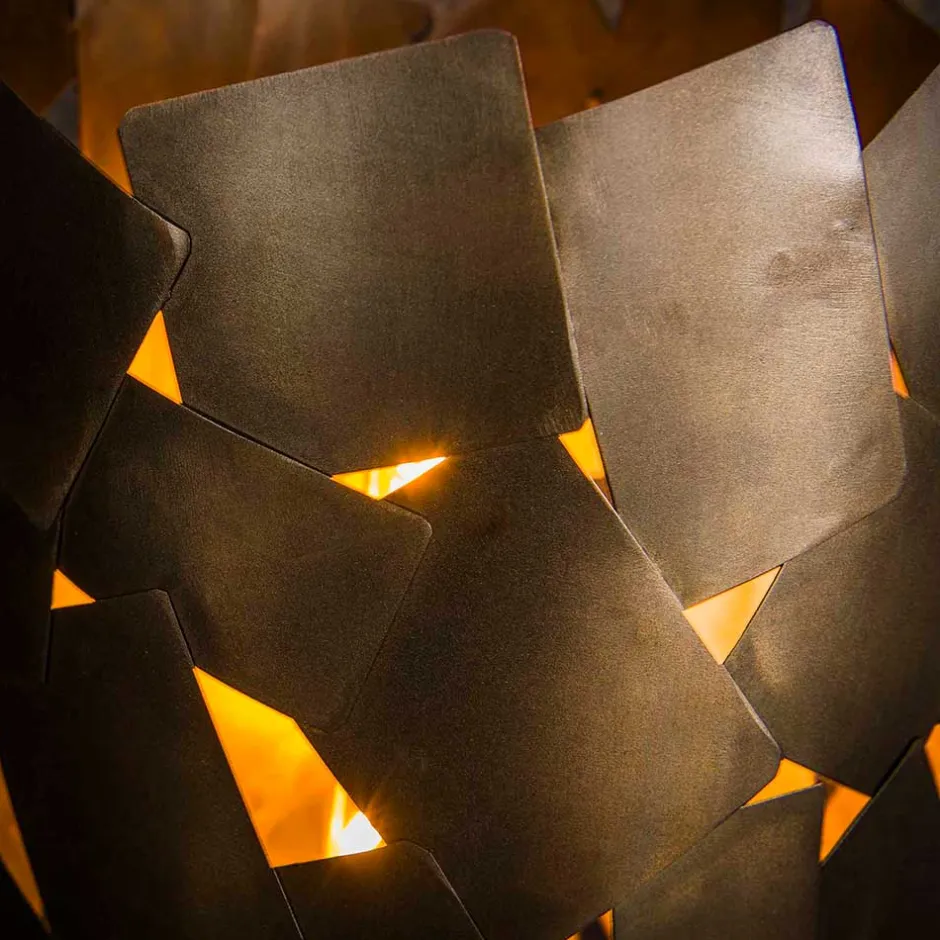 Wohnen Zylindrische Stehleuchte in Bronze Antik - Motar