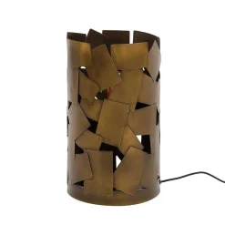 Zylindrische Tischlampe in Bronze Antik - Standing^Wohnen New